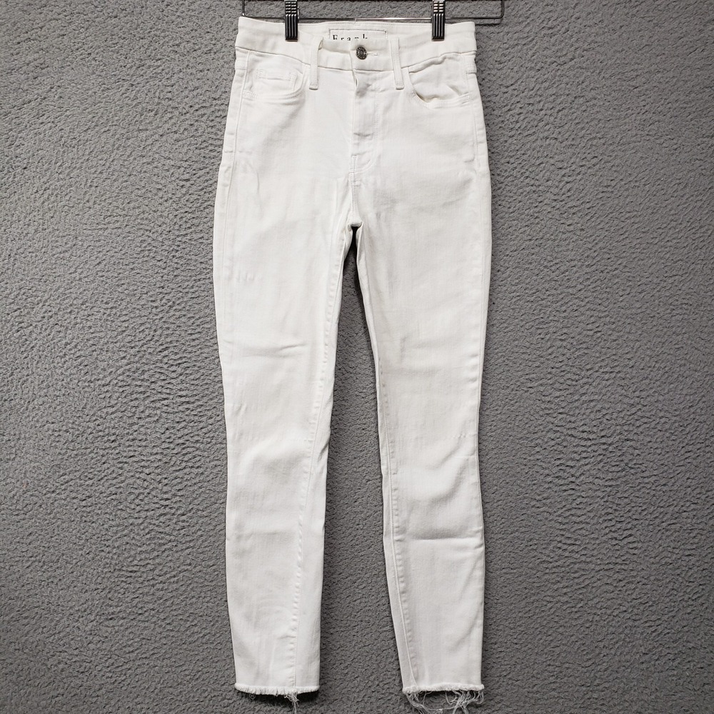Frank & Eileen Jeans Womens 24 White Sligo Skinny Italian Performance Denim
